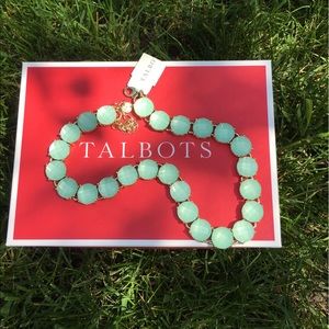 Talbots  green glass choker.